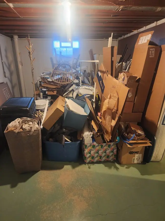 Roll-off dumpster container at job site for 2 Yard Dumpster Rental in Whitemarsh Island